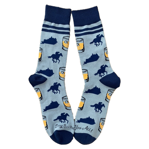 Kentucky Bourbon & Horses Men's Socks