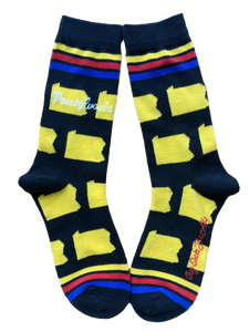 Pennsylvania Shapes in Yellow and Black Women's Socks
