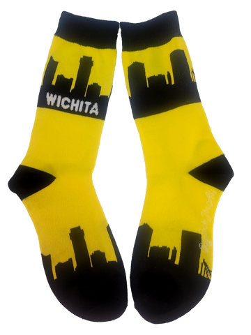 Wichita City Skyline Womens Socks