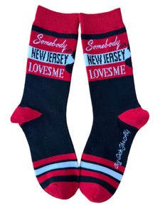 Somebody in New Jersey Loves Me Womens Socks