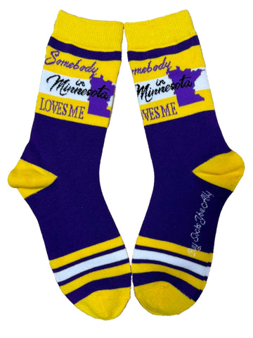 Somebody in Minnesota Loves Me Womens Socks