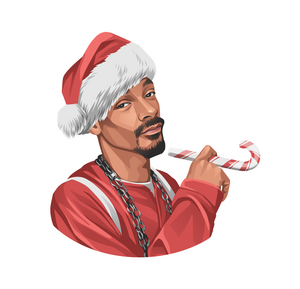 Christmas Snoop Dogg Sticker