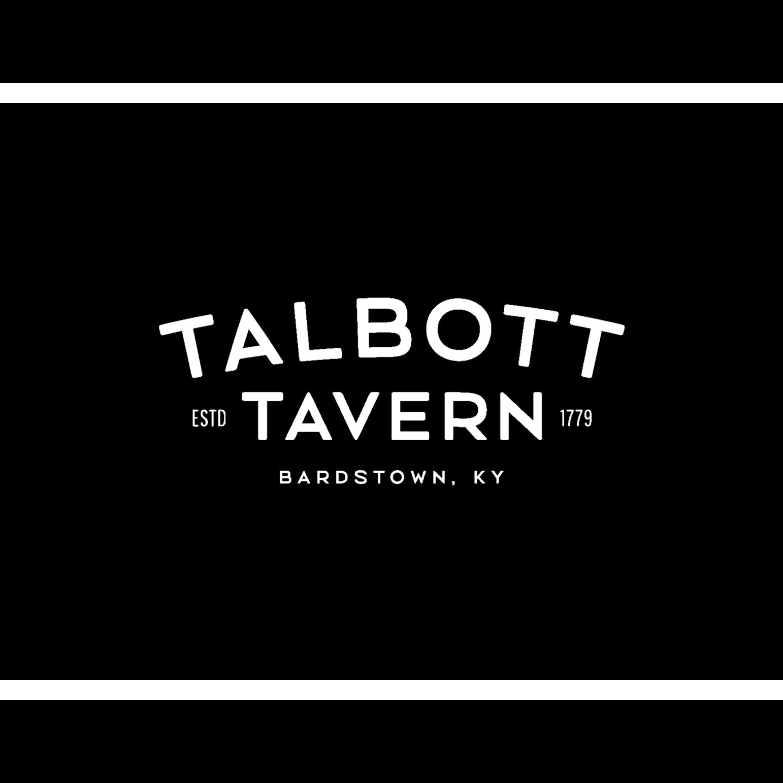 Old Talbott Taven Black and White Koozie