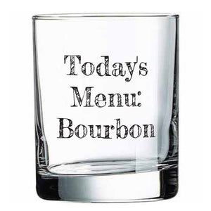 Today's Menu Bourbon Rocks Glass