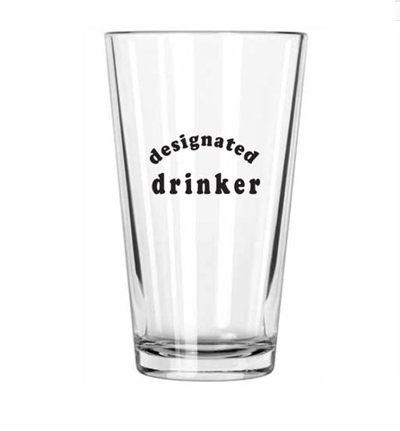Designated Drinker Pint Glass