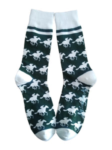 Derby Horses in Green and White