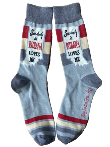 Somebody in Indiana Loves Me Men's Socks