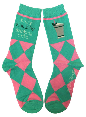 Fancy Mint Julep Drinking Socks