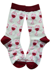 Wine Glasses Women's Socks