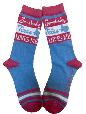 Somebody in Texas Loves Me Women's Socks