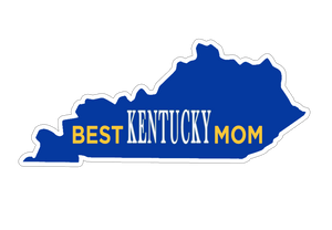 Best Kentucky Mom Blue and White Sticker