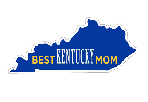 Best Kentucky Mom Blue and White Sticker