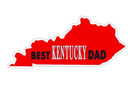 Best Kentucky Dad Red and Black Sticker