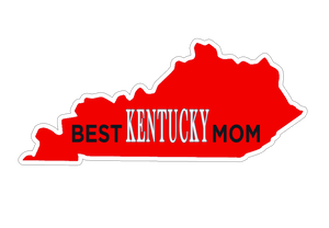 Best Kentucky Mom Red and Black Sticker