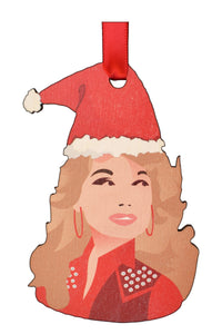 Christmas Dolly Printed Wooden Ornament