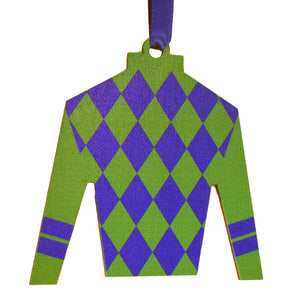 Derby Silk in Blue and Green Ornament
