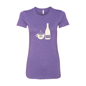 Wine and Latte AM PM Women's T-Shirt